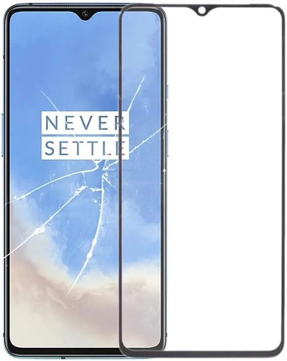 قطعات جایگزین تلفن همراه YUANSHIHUI برای OnePlus 7T شیشه لنز بیرونی صفحه نمایش جلو با چسب شفاف نوری OCA