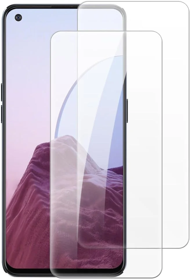 شنتایم [بسته 2 عددی] محافظ صفحه نمایش شیشه ای حرارت دیده سازگار با وان پلاس نورد N20 5G (6.43 اینچ)، HD شفاف ضد خش بدون حباب، سازگار با قاب