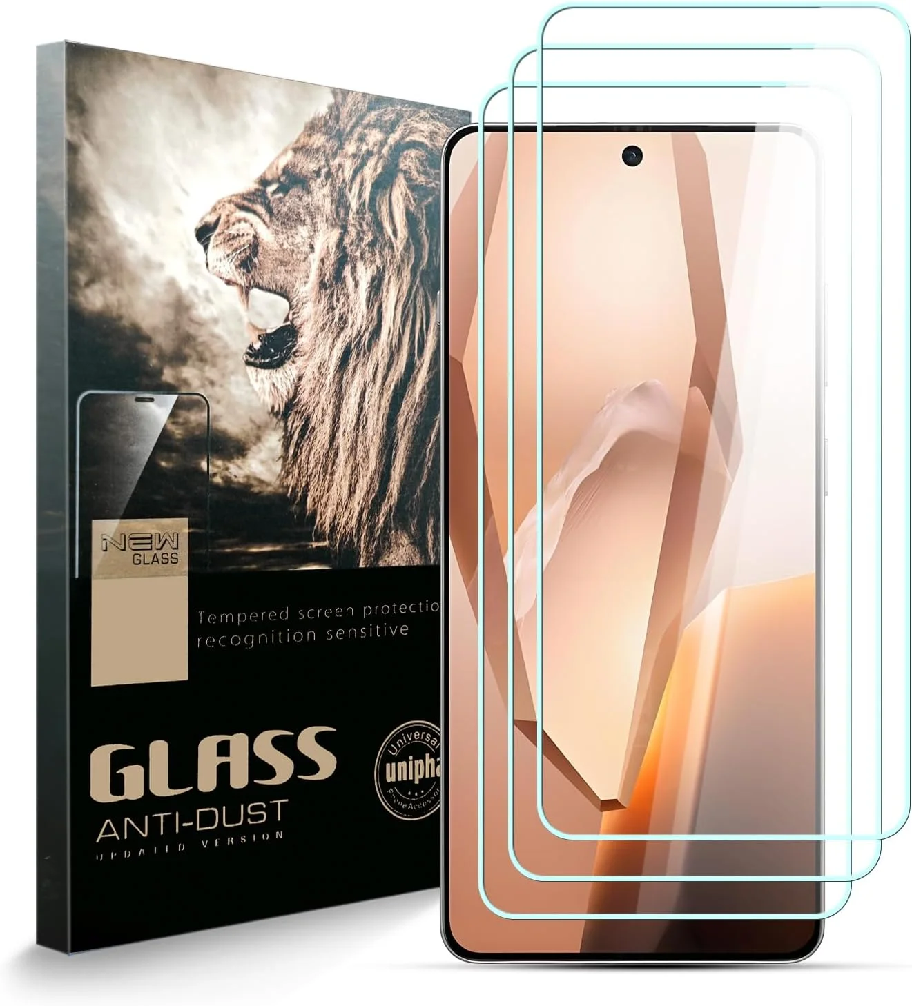 محافظ صفحه نمایش شیشه ای AYSOW برای OnePlus 13R، شیشه ممتاز 0.3 میلی متر سختی 9H فیلم 2.5D، ضد خش، نصب آسان، محافظ صفحه نمایش برای OnePlus 13R [بسته 3 عددی]