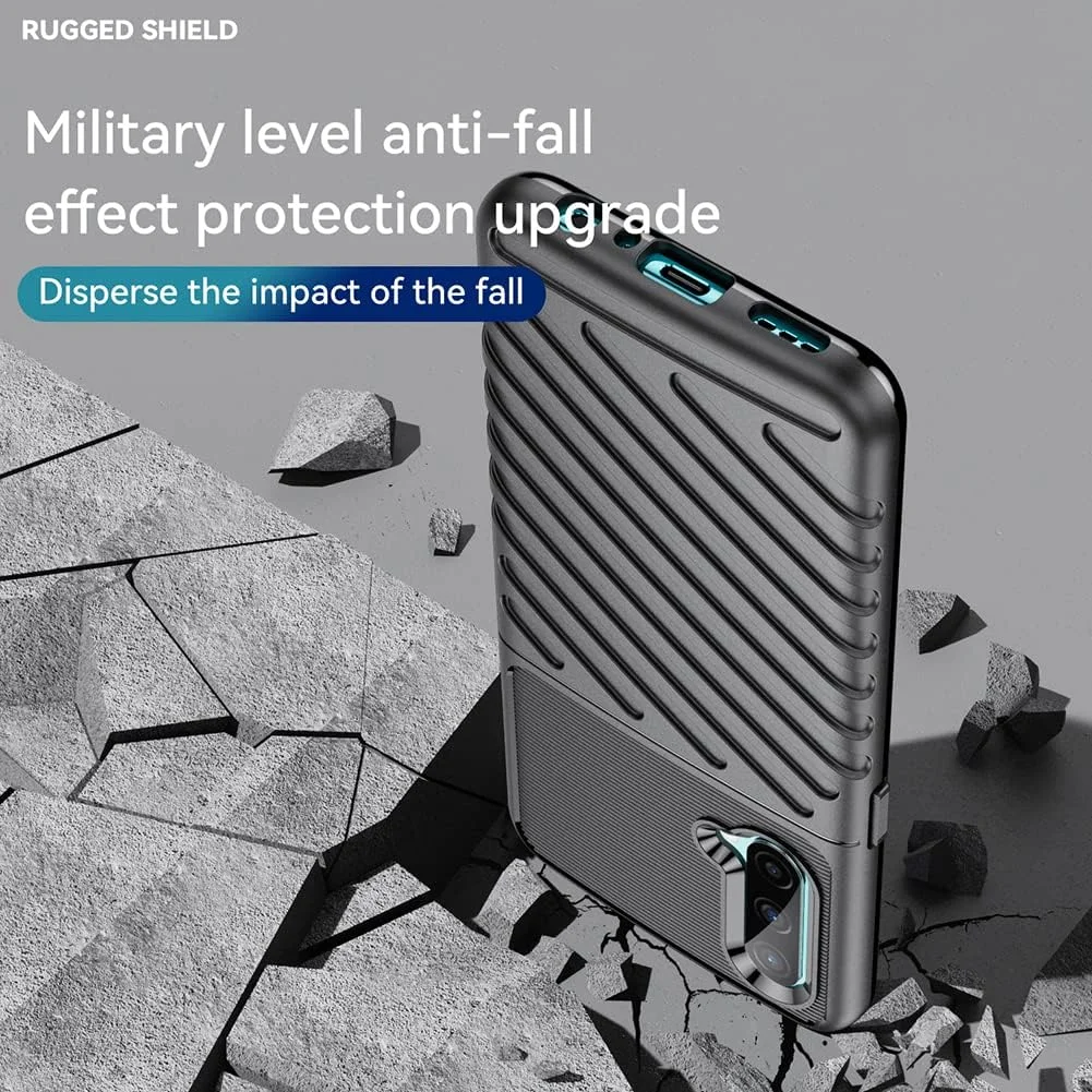 کیف محافظ گوشی QINOUK برای OnePlus Nord CE 5G، کیف محافظ سیلیکونی [ضد ضربه] به همراه محافظ صفحه نمایش شیشه ای حرارت دیده [2 عددی] سازگار با OnePlus Nord CE 5G [ضد اثر انگشت] - مشکی