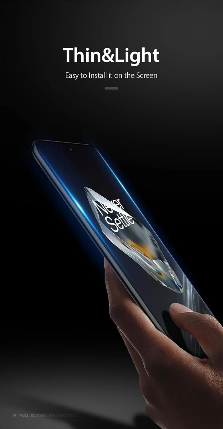 محافظ صفحه نمایش OIATROE [بسته 2 عددی] برای OnePlus 12، محافظ صفحه نمایش شیشه ای حرارت دیده فوق العاده باریک HD 2.5D Pro-Fit - مشکی