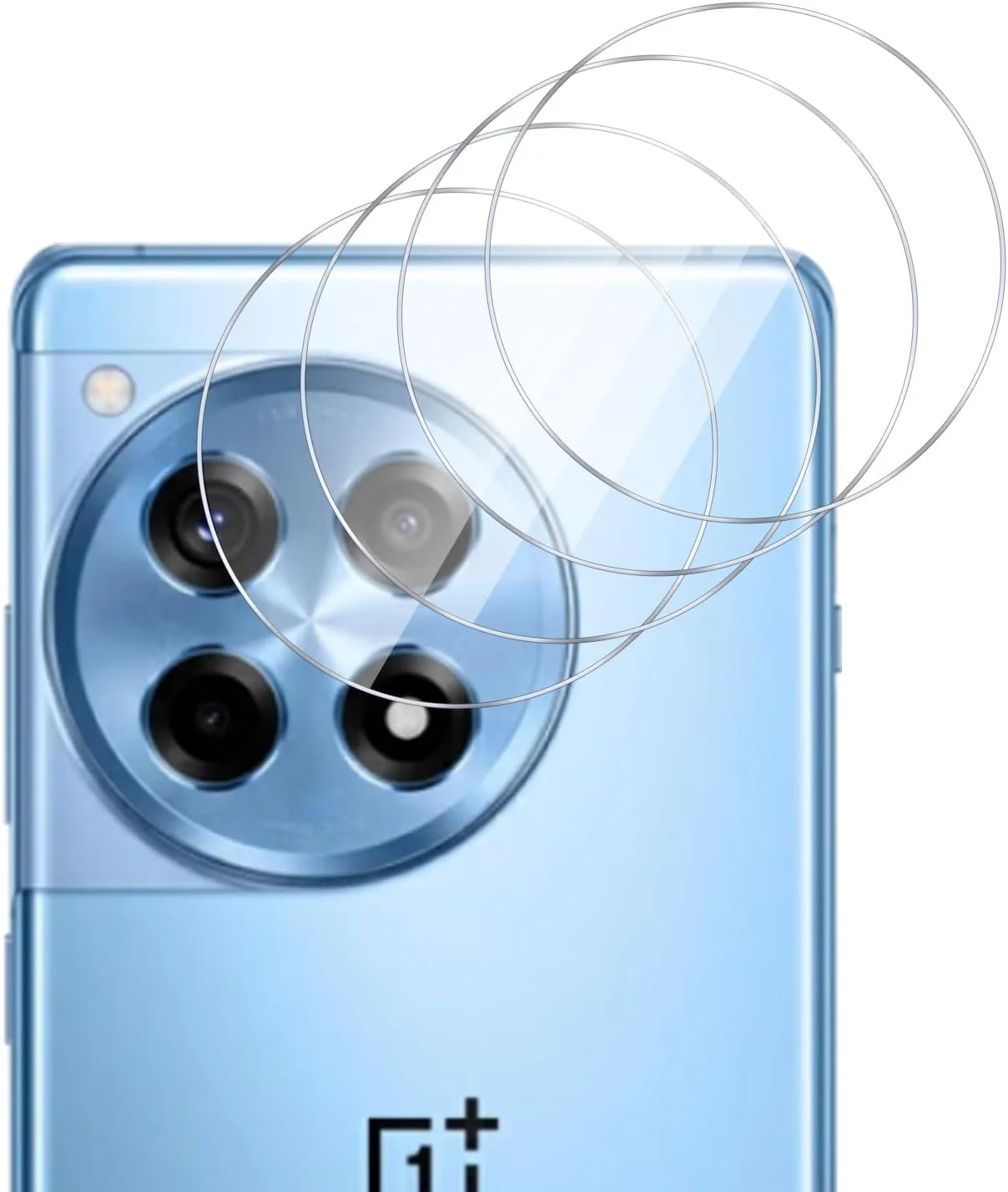 محافظ لنز دوربین GMUJIAO [بسته 4 عددی] سازگار با OnePlus 12R، محافظ لنز دوربین شیشه حرارت دیده، وضوح بالا ضد خش شیشه حرارت دیده 9H [ضد خرد شدن]-Tra