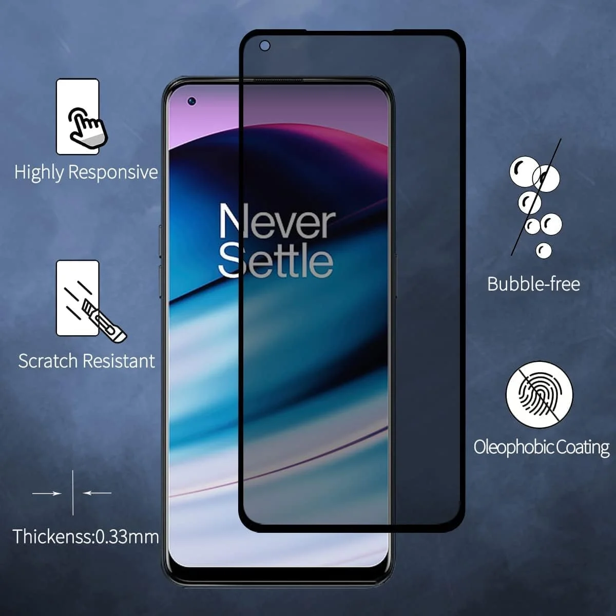 محافظ صفحه نمایش ضد جاسوسی Hkess بسته 2 عددی برای OnePlus 9RT 5G - محافظ صفحه نمایش حریم خصوصی تمام صفحه، فیلم شیشه ای حرارت دیده سه بعدی، محافظ پوشش کامل ضد خش با سختی 9H محافظ صفحه نمایش ضد جاسوسی Hkess بسته 2 عددی برای OnePlus 9RT 5G - محافظ صفحه نمایش حریم خصوصی تمام صفحه، فیلم شیشه ای حرارت دیده سه بعدی، محافظ پوشش کامل ضد خش با سختی 9H