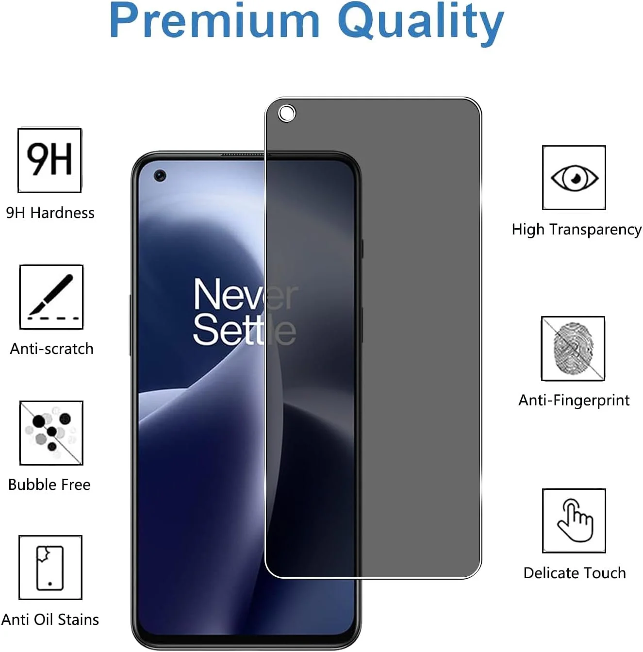 محافظ صفحه نمایش حریم خصوصی YIFNTANG برای OnePlus Nord 2T 5G، سختی 9H، ضد خش، محافظ صفحه نمایش شیشه ای حرارت دیده ضد جاسوسی برای OnePlus Nord 2T 5G محافظ صفحه نمایش حریم خصوصی YIFNTANG برای OnePlus Nord 2T 5G، سختی 9H، ضد خش، محافظ صفحه نمایش شیشه ای حرارت دیده ضد جاسوسی برای OnePlus Nord 2T 5G