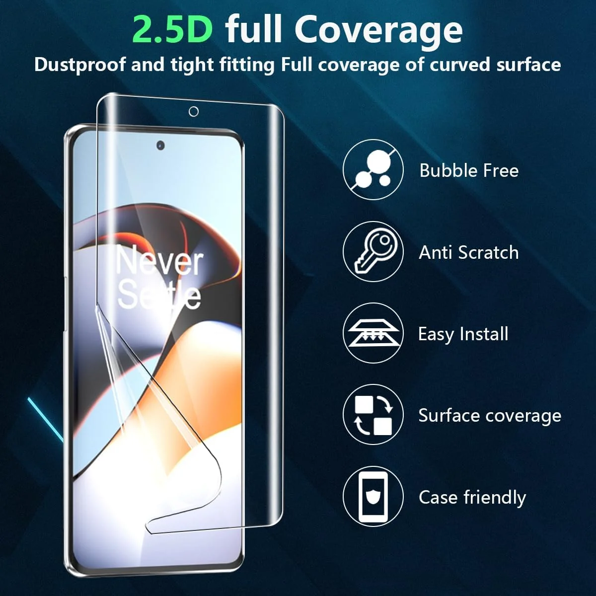 محافظ صفحه نمایش Yieehhow [3+3 تکه] فیلم شیشه ای حرارت دیده برای OnePlus 11R، فیلم TPU نرم HD و محافظ دوربین، محافظ شیشه ای حرارت دیده، ضد خش، محافظ صفحه نمایش انعطاف پذیر برای OnePlus 11R