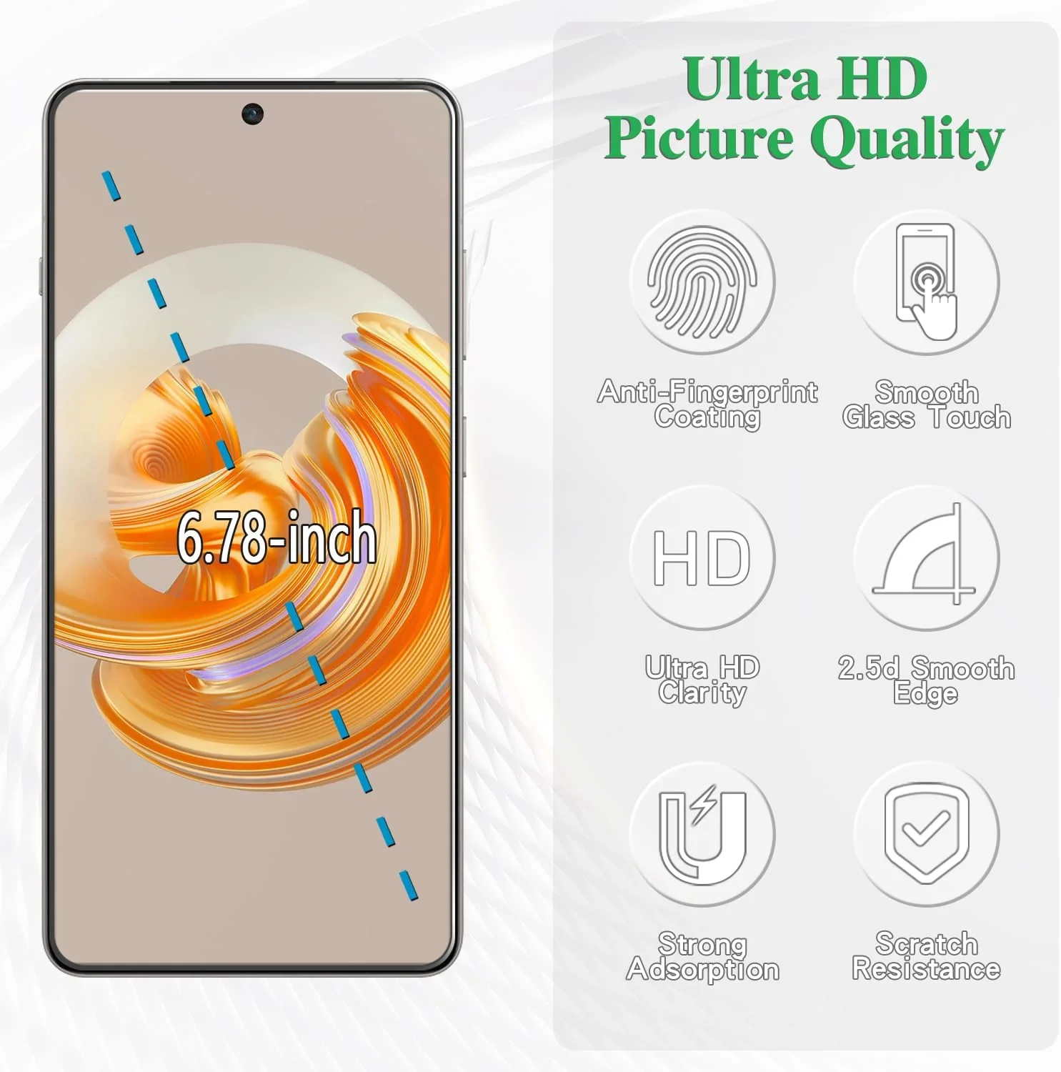 محافظ صفحه نمایش شیشه ای حرارت دیده Pokolan (بسته 3 عددی) طراحی شده برای Oneplus 13R، ضد خش، بدون حباب