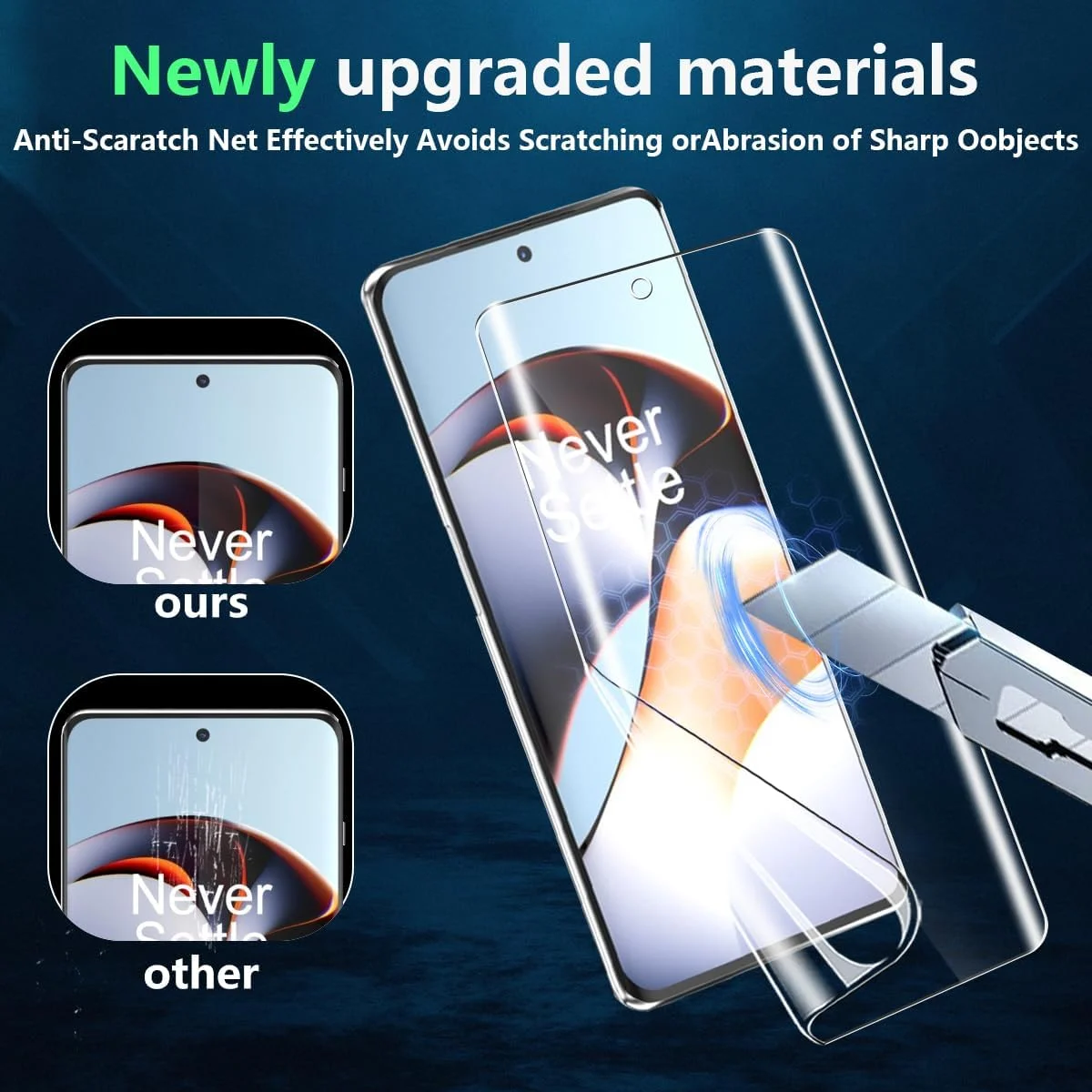 محافظ صفحه نمایش Yieehhow [3+3 تکه] فیلم شیشه ای حرارت دیده برای OnePlus 11R، فیلم TPU نرم HD و محافظ دوربین، محافظ شیشه ای حرارت دیده، ضد خش، محافظ صفحه نمایش انعطاف پذیر برای OnePlus 11R