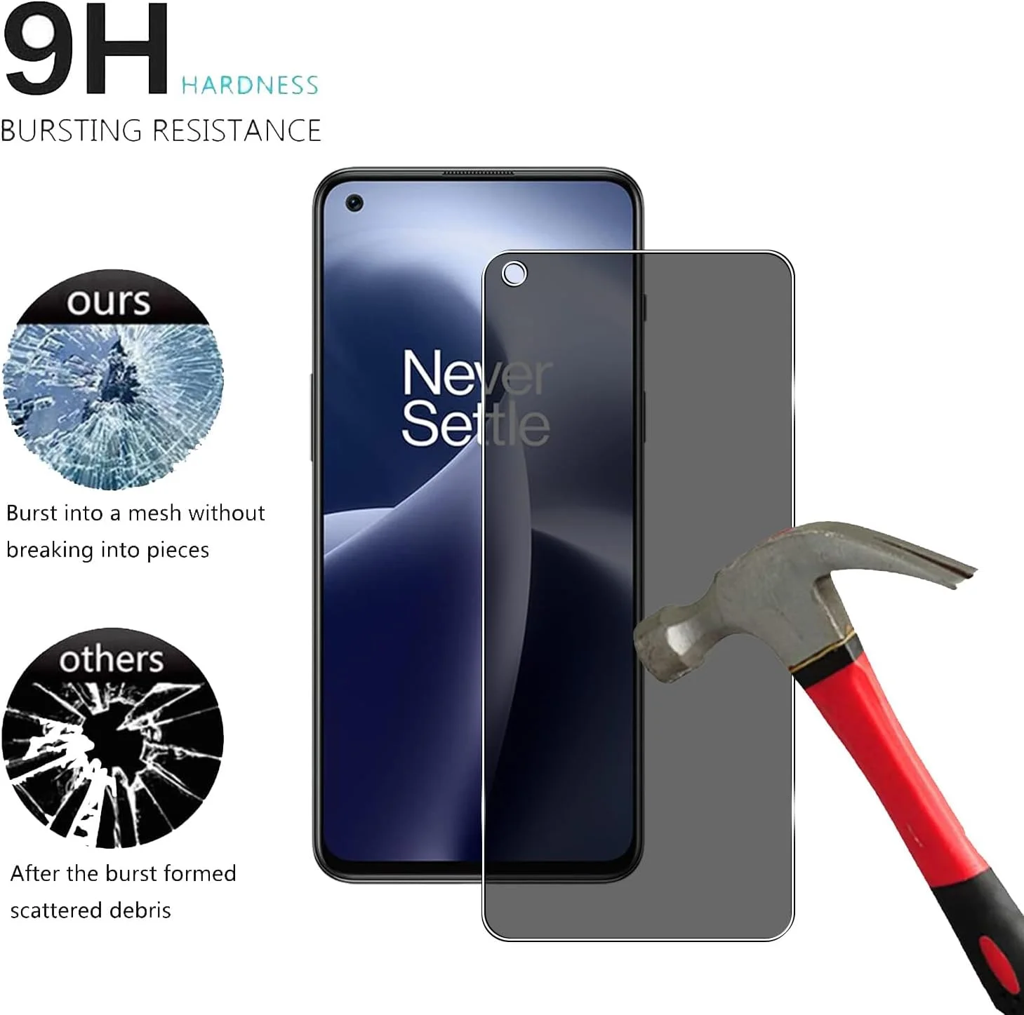 محافظ صفحه نمایش حریم خصوصی YIFNTANG برای OnePlus Nord 2T 5G، سختی 9H، ضد خش، محافظ صفحه نمایش شیشه ای حرارت دیده ضد جاسوسی برای OnePlus Nord 2T 5G محافظ صفحه نمایش حریم خصوصی YIFNTANG برای OnePlus Nord 2T 5G، سختی 9H، ضد خش، محافظ صفحه نمایش شیشه ای حرارت دیده ضد جاسوسی برای OnePlus Nord 2T 5G