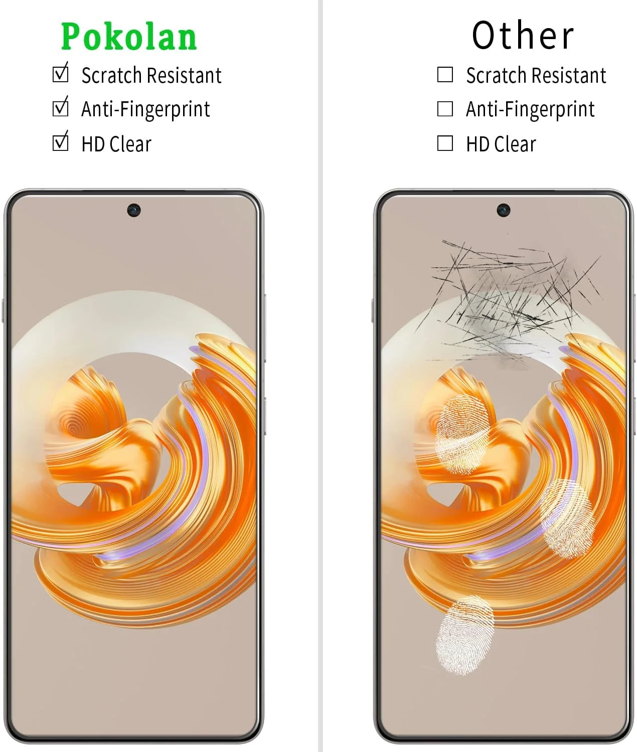 محافظ صفحه نمایش شیشه ای حرارت دیده Pokolan (بسته 3 عددی) طراحی شده برای Oneplus 13R، ضد خش، بدون حباب