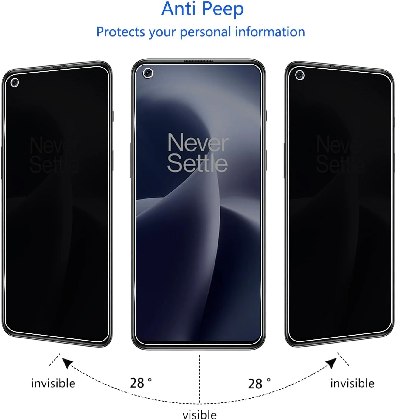 محافظ صفحه نمایش حریم خصوصی YIFNTANG برای OnePlus Nord 2T 5G، سختی 9H، ضد خش، محافظ صفحه نمایش شیشه ای حرارت دیده ضد جاسوسی برای OnePlus Nord 2T 5G محافظ صفحه نمایش حریم خصوصی YIFNTANG برای OnePlus Nord 2T 5G، سختی 9H، ضد خش، محافظ صفحه نمایش شیشه ای حرارت دیده ضد جاسوسی برای OnePlus Nord 2T 5G