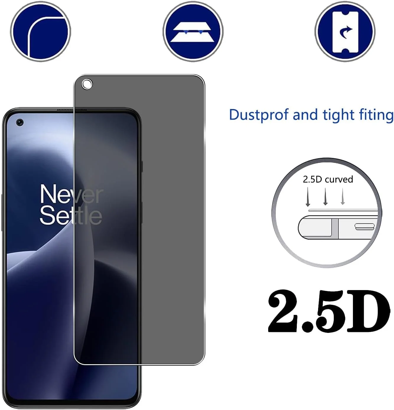 محافظ صفحه نمایش حریم خصوصی YIFNTANG برای OnePlus Nord 2T 5G، سختی 9H، ضد خش، محافظ صفحه نمایش شیشه ای حرارت دیده ضد جاسوسی برای OnePlus Nord 2T 5G محافظ صفحه نمایش حریم خصوصی YIFNTANG برای OnePlus Nord 2T 5G، سختی 9H، ضد خش، محافظ صفحه نمایش شیشه ای حرارت دیده ضد جاسوسی برای OnePlus Nord 2T 5G