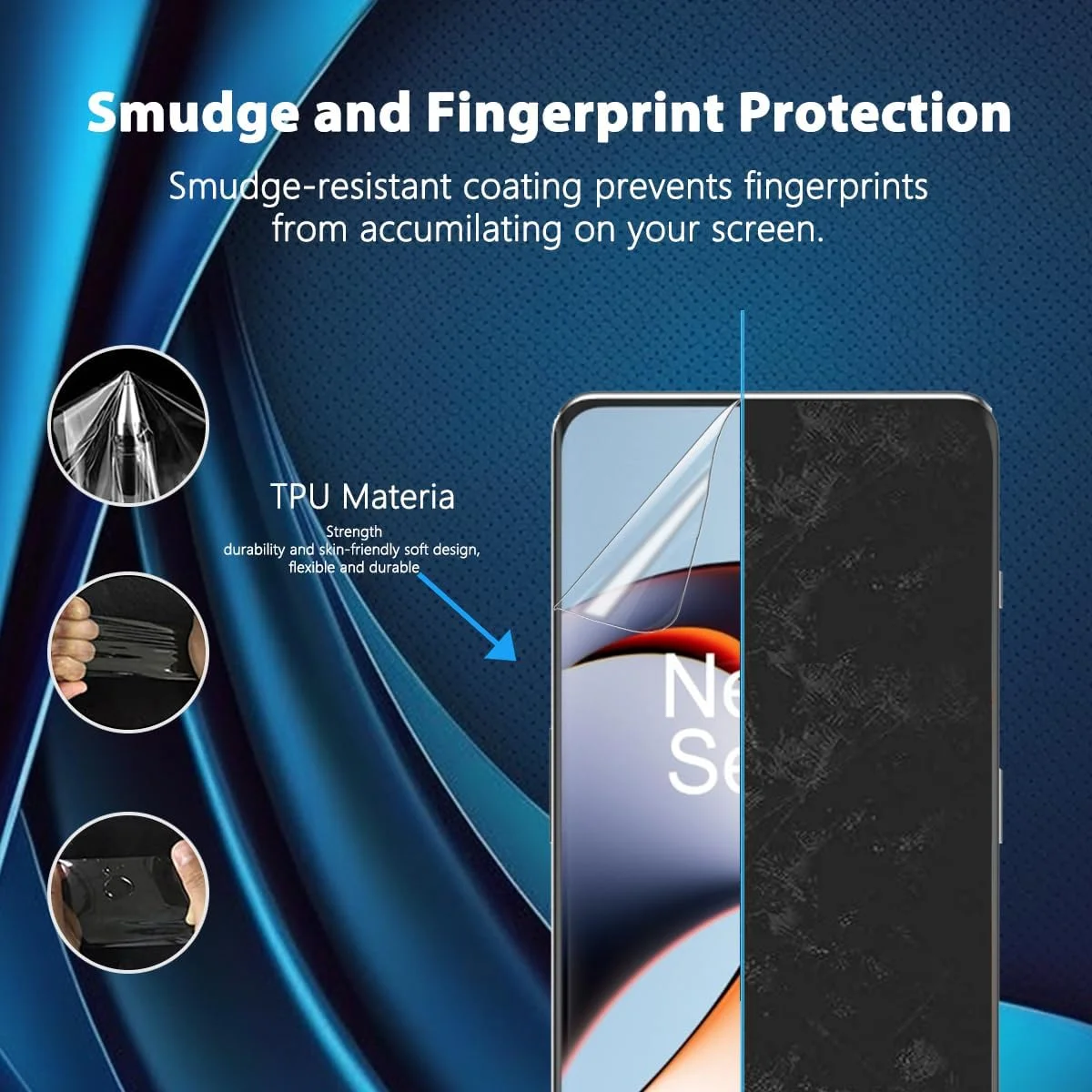 محافظ صفحه نمایش Yieehhow [3+3 تکه] فیلم شیشه ای حرارت دیده برای OnePlus 11R، فیلم TPU نرم HD و محافظ دوربین، محافظ شیشه ای حرارت دیده، ضد خش، محافظ صفحه نمایش انعطاف پذیر برای OnePlus 11R