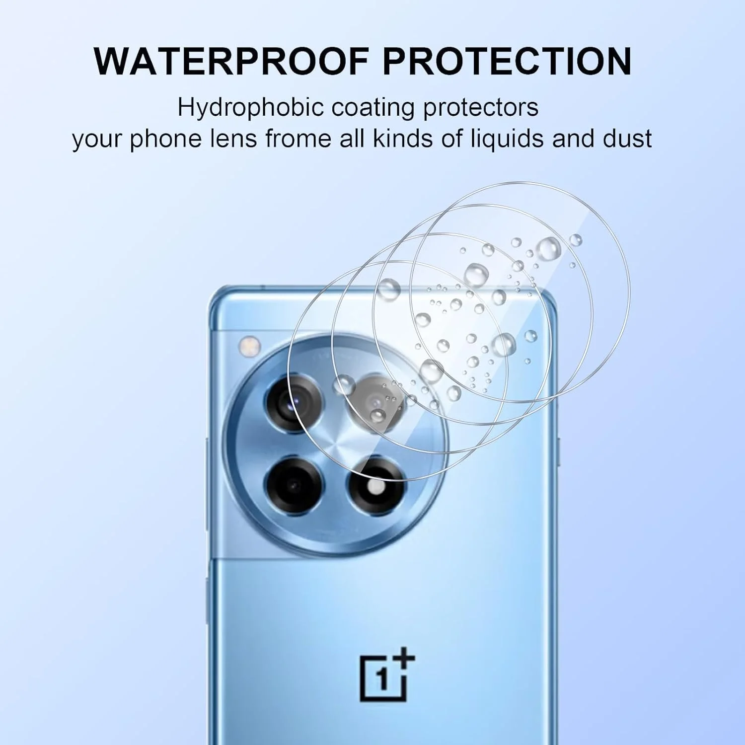 محافظ لنز دوربین GMUJIAO [بسته 4 عددی] سازگار با OnePlus 12R، محافظ لنز دوربین شیشه حرارت دیده، وضوح بالا ضد خش شیشه حرارت دیده 9H [ضد خرد شدن]-Tra