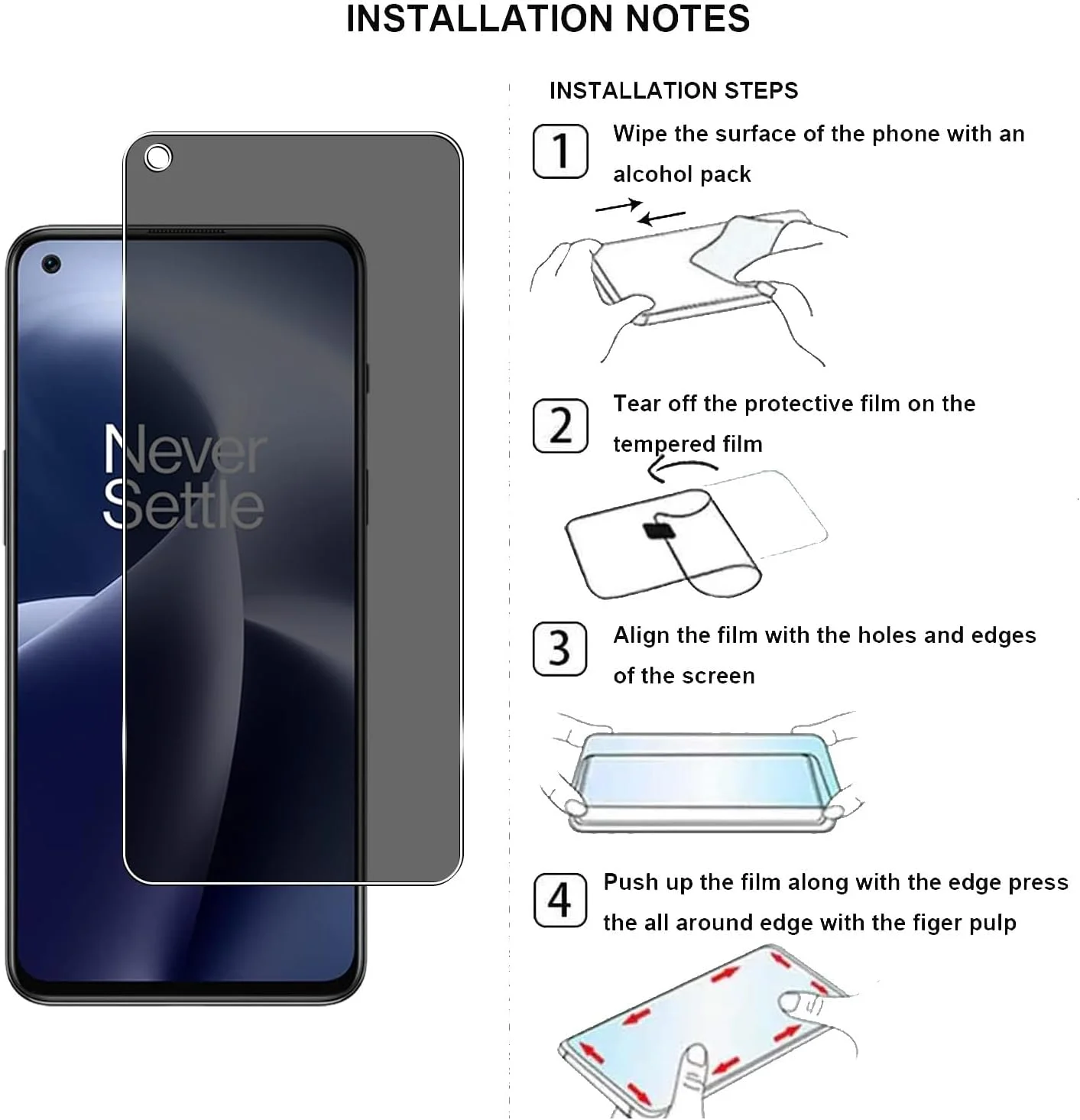 محافظ صفحه نمایش حریم خصوصی YIFNTANG برای OnePlus Nord 2T 5G، سختی 9H، ضد خش، محافظ صفحه نمایش شیشه ای حرارت دیده ضد جاسوسی برای OnePlus Nord 2T 5G محافظ صفحه نمایش حریم خصوصی YIFNTANG برای OnePlus Nord 2T 5G، سختی 9H، ضد خش، محافظ صفحه نمایش شیشه ای حرارت دیده ضد جاسوسی برای OnePlus Nord 2T 5G