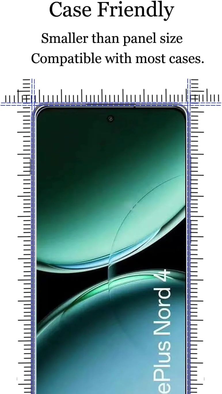 محافظ صفحه نمایش شیشه ای حرارت دیده Afikyutu برای وان پلاس نورد 4، بسته 2 عددی محافظ صفحه نمایش، محافظ صفحه نمایش با سختی 9H، فیلم شیشه ای حرارت دیده HD، ضد خش، بدون حباب، نصب آسان