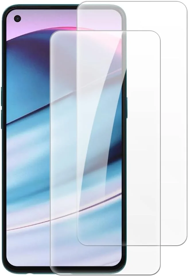 شاین تایم [بسته 2 عددی] محافظ صفحه نمایش شیشه ای حرارت دیده سازگار با وان پلاس نورد CE 5G (6.43 اینچ)، HD شفاف ضد خش بدون حباب، سازگار با قاب