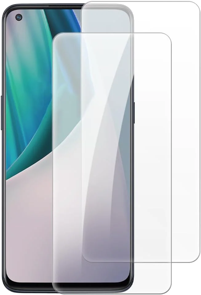 شاین تایم [بسته 2 عددی] محافظ صفحه نمایش شیشه ای حرارت دیده سازگار با وان پلاس نورد N10 5G (6.49 اینچ)، HD شفاف ضد خش بدون حباب، سازگار با قاب