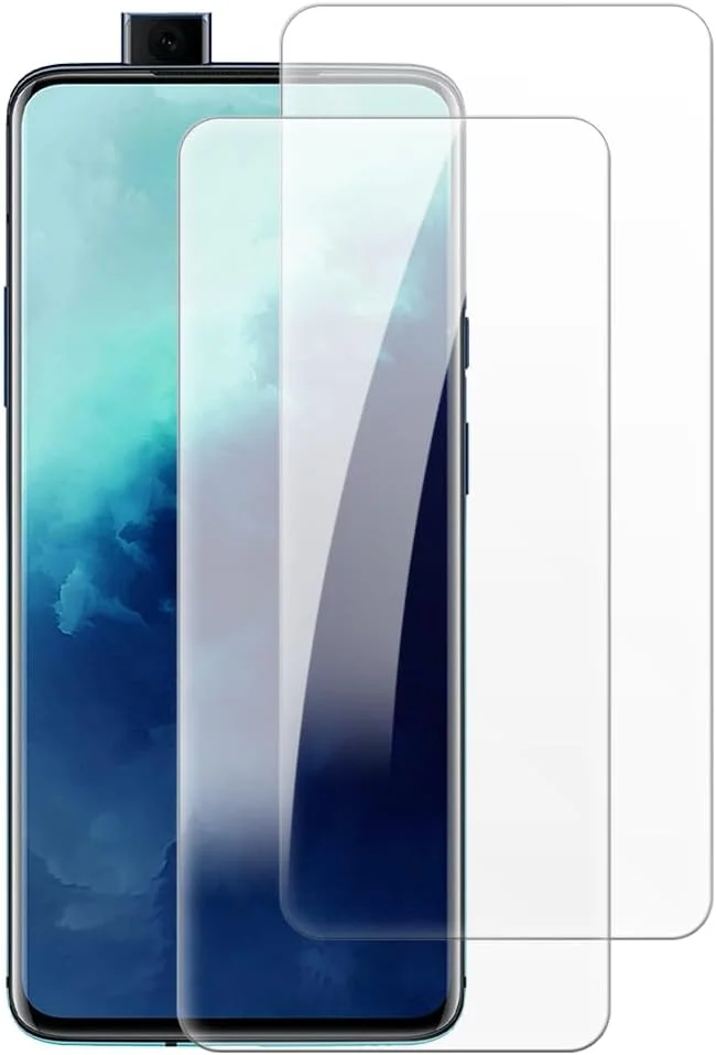 محافظ صفحه نمایش شیشه ای حرارت دیده شانتایم [2 عددی] سازگار با وان پلاس 7T Pro 5G (6.67 اینچ)، شفاف HD ضد خش بدون حباب، مناسب با قاب