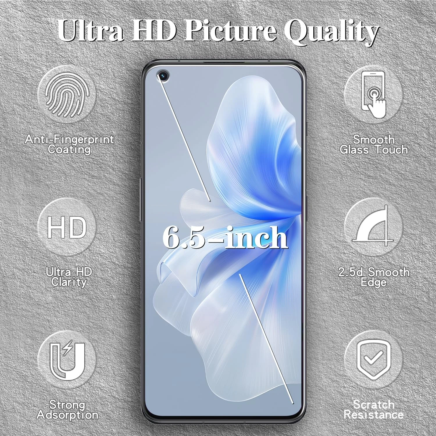 محافظ صفحه نمایش Kesuwe [بسته 3 عددی] برای OnePlus 11، شیشه حرارت دیده، ضد خش، ضد اثر انگشت، سختی 9H، بدون حباب، شفافیت HD، سازگار با قاب، نصب آسان