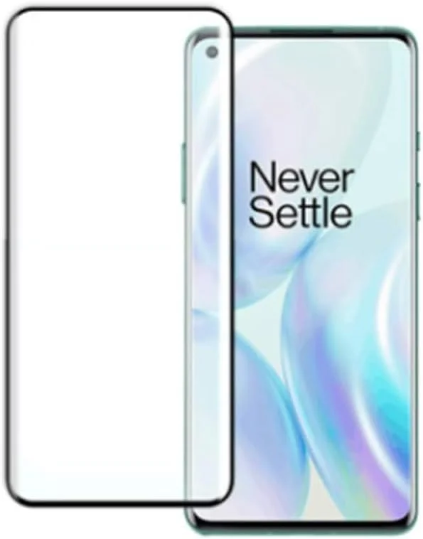 محافظ صفحه نمایش 5D BURAQ برای OnePlus 8T، پوشش کامل، شیشه حرارت دیده 9H Ultra HD، نصب آسان محافظ صفحه نمایش برای OnePlus 8T