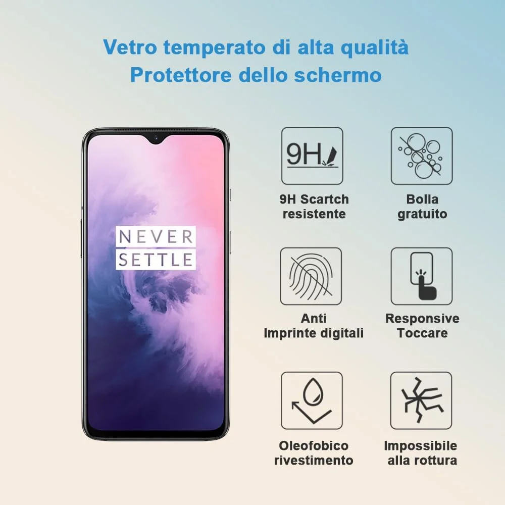 محافظ صفحه نمایش شیشه ای حرارت دیده برای وان پلاس 7 / وان پلاس سون، وضوح HD، سختی 9H، نصب آسان، ضد خش، بدون حباب (بسته 2 عددی) محافظ صفحه نمایش شیشه ای حرارت دیده برای وان پلاس 7 / وان پلاس سون، وضوح HD، سختی 9H، نصب آسان، ضد خش، بدون حباب (بسته 2 عددی)