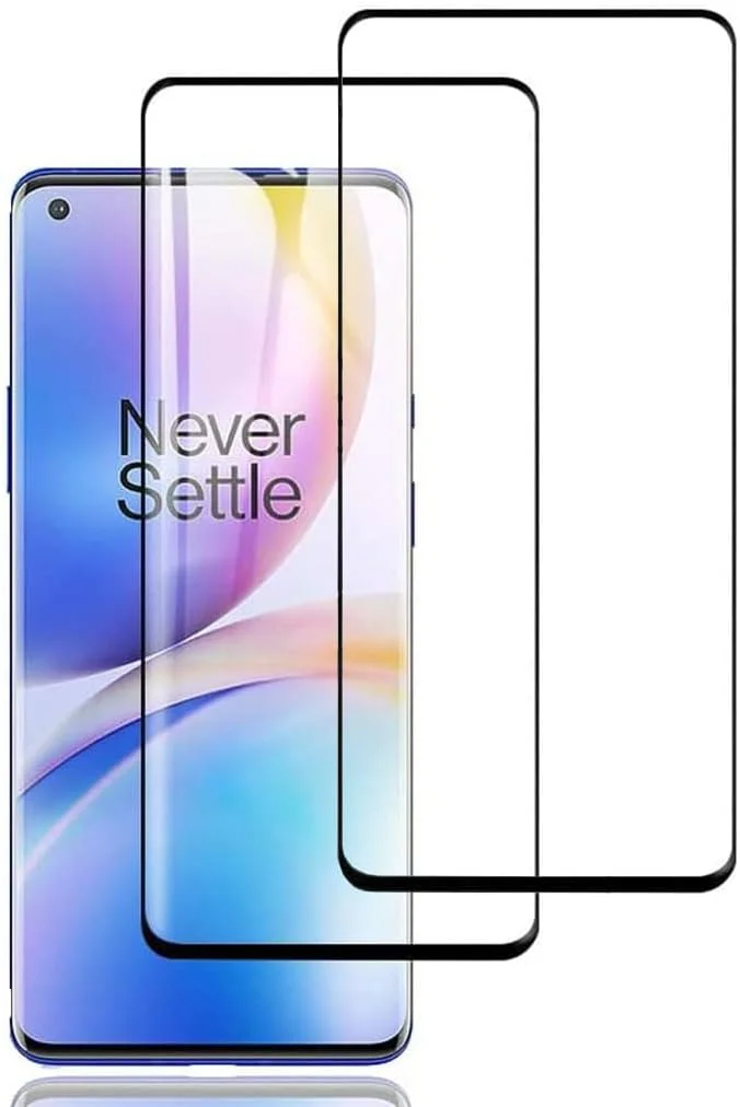 محافظ صفحه نمایش تمام صفحه شیشه ای حرارت دیده 24/7 Oliver OnePlus 8 Pro [سختی 9H] [بدون حباب] [سازگار با قاب] برای OnePlus 8 Pro