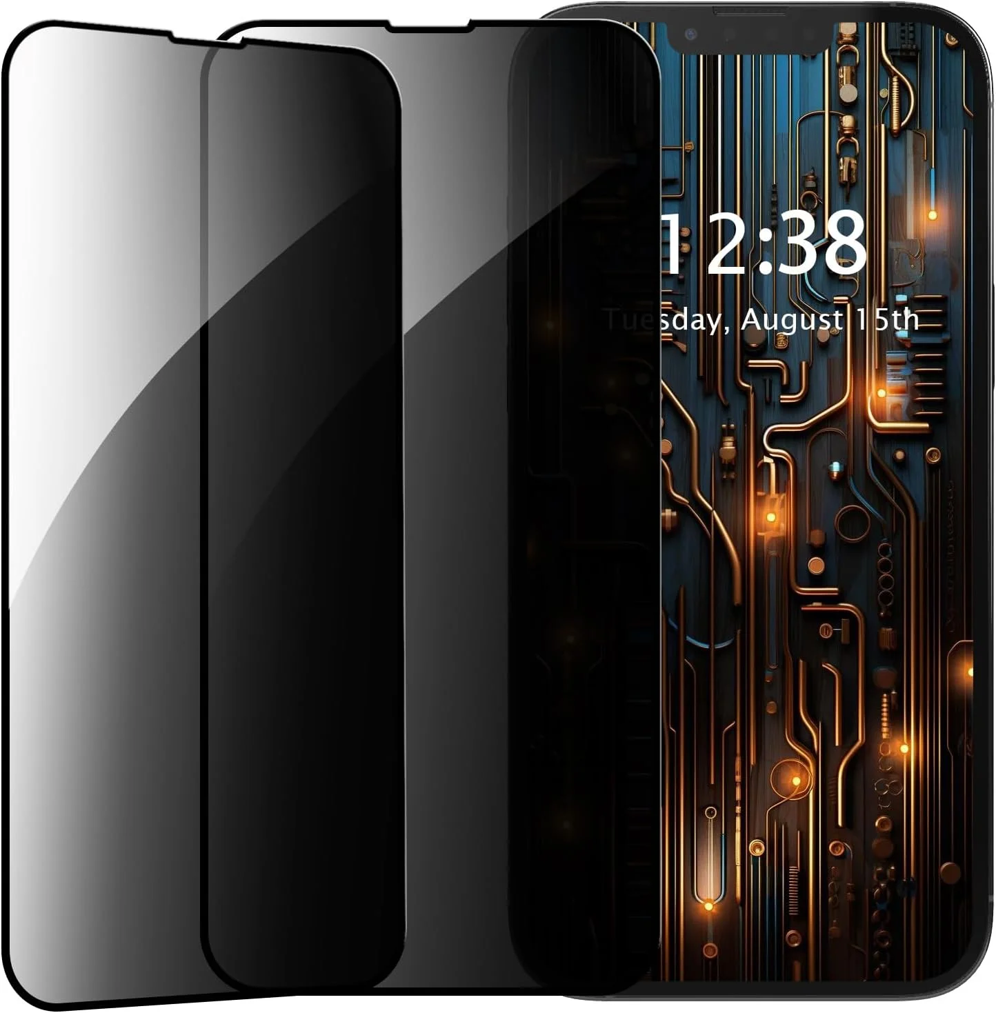 محافظ صفحه نمایش حریم خصوصی شیشه ای حرارت دیده MINUUISCT دو عددی برای OnePlus 9RT، محافظ صفحه نمایش ضد جاسوسی، فیلم شیشه ای حرارت دیده کامل بدون حباب