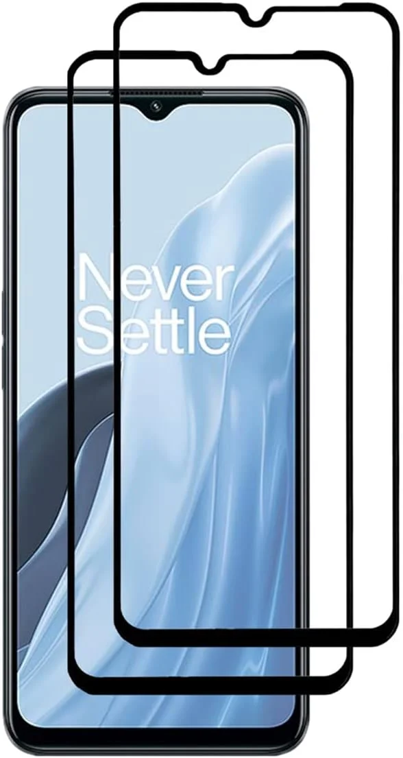 محافظ صفحه نمایش ابریشمی مشکی VIESUP برای OnePlus Nord N300 5G، [2 عدد] پوشش کامل ضد خش نصب آسان فیلم محافظ شیشه ای حرارت دیده برای تلفن OnePlus Nord N300 5G (6.56 اینچ) 2022