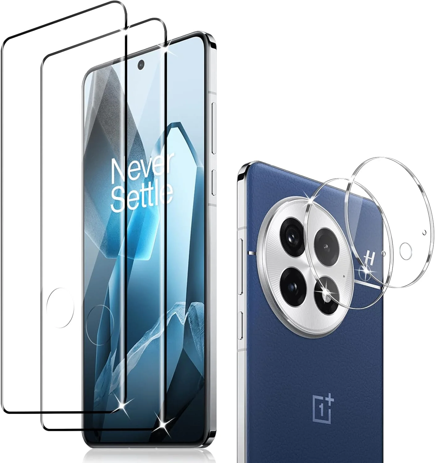 محافظ صفحه نمایش Liilaa برای Oneplus 13، 2+2 عدد فیلم شیشه ای حرارت دیده و محافظ دوربین عقب، سختی 9H، ضد خش، شفاف HD