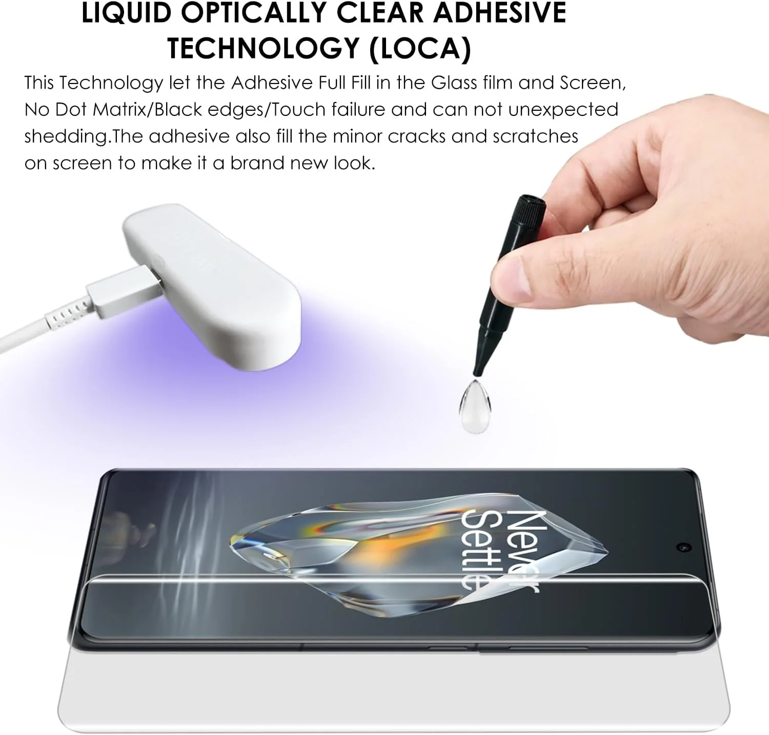 محافظ صفحه نمایش Akcoo برای OnePlus 12R [بسته 3 عددی]، شیشه حرارت دیده، پوشش کامل لبه به لبه، مقاوم در برابر خراش، لمس حساس