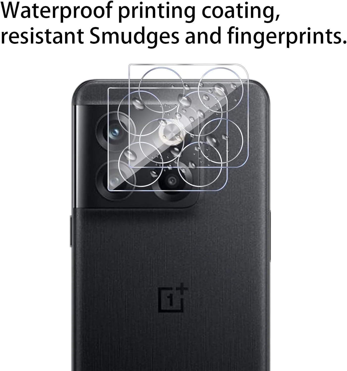 GMUJIAO [بسته 2+2 سازگار با OnePlus 10T برای محافظ صفحه نمایش و فیلم محافظ لنز دوربین، محافظ صفحه نمایش HD [سختی 9H] - مشکی