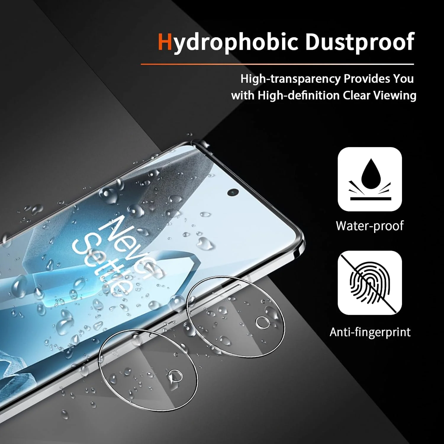 محافظ صفحه نمایش Liilaa برای Oneplus 13، 2+2 عدد فیلم شیشه ای حرارت دیده و محافظ دوربین عقب، سختی 9H، ضد خش، شفاف HD محافظ صفحه نمایش Liilaa برای Oneplus 13، 2+2 عدد فیلم شیشه ای حرارت دیده و محافظ دوربین عقب، سختی 9H، ضد خش، شفاف HD