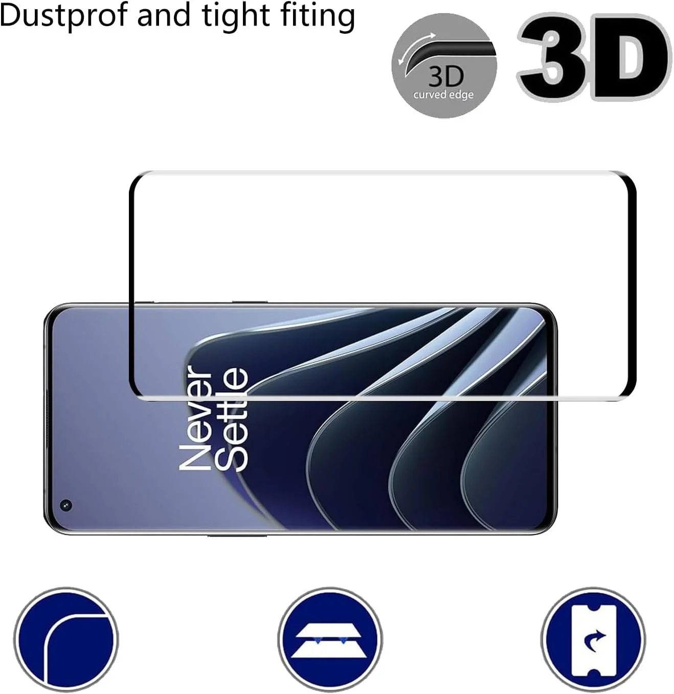 محافظ صفحه نمایش YIFNTANG [2 عدد] برای OnePlus 9 Pro/10 Pro 5G، سختی 9H، ضد خش، پوشش کامل سه بعدی، شیشه حرارت دیده شفاف HD سازگار با OnePlus 9 Pro/10 Pro 5G