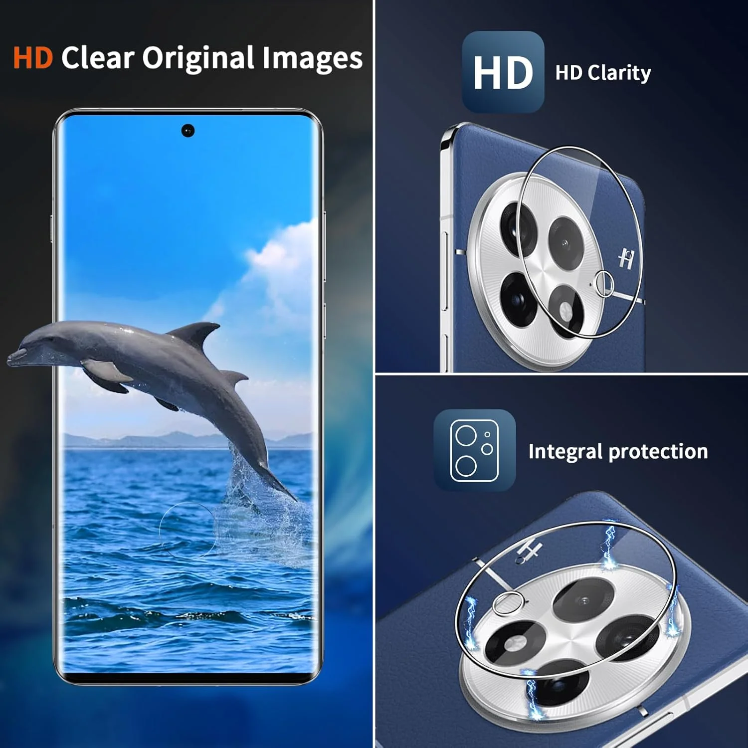 محافظ صفحه نمایش Liilaa برای Oneplus 13، 2+2 عدد فیلم شیشه ای حرارت دیده و محافظ دوربین عقب، سختی 9H، ضد خش، شفاف HD محافظ صفحه نمایش Liilaa برای Oneplus 13، 2+2 عدد فیلم شیشه ای حرارت دیده و محافظ دوربین عقب، سختی 9H، ضد خش، شفاف HD