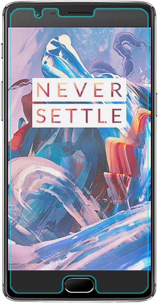 محافظ صفحه نمایش شیشه ای حرارت دیده [3 عددی] Mr.Shield برای OnePlus 3 / OnePlus Three [ضخامت 0.3 میلی متر، سختی 9H، لبه گرد 2.5D]