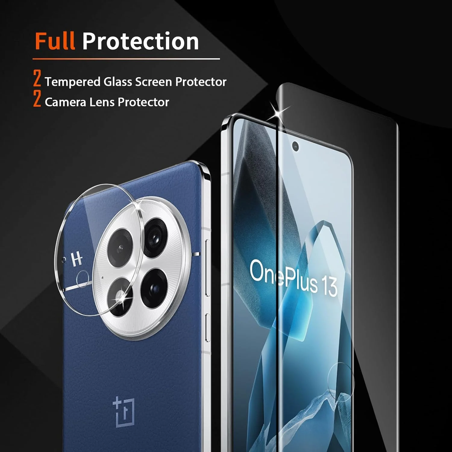 محافظ صفحه نمایش Liilaa برای Oneplus 13، 2+2 عدد فیلم شیشه ای حرارت دیده و محافظ دوربین عقب، سختی 9H، ضد خش، شفاف HD محافظ صفحه نمایش Liilaa برای Oneplus 13، 2+2 عدد فیلم شیشه ای حرارت دیده و محافظ دوربین عقب، سختی 9H، ضد خش، شفاف HD