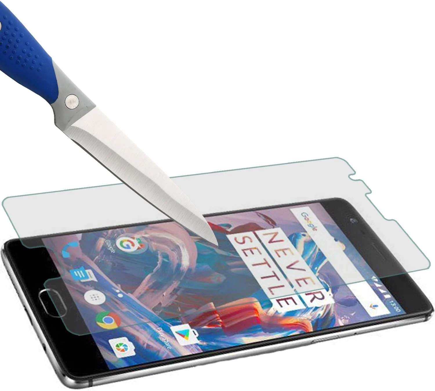 محافظ صفحه نمایش شیشه ای حرارت دیده [3 عددی] Mr.Shield برای OnePlus 3 / OnePlus Three [ضخامت 0.3 میلی متر، سختی 9H، لبه گرد 2.5D]