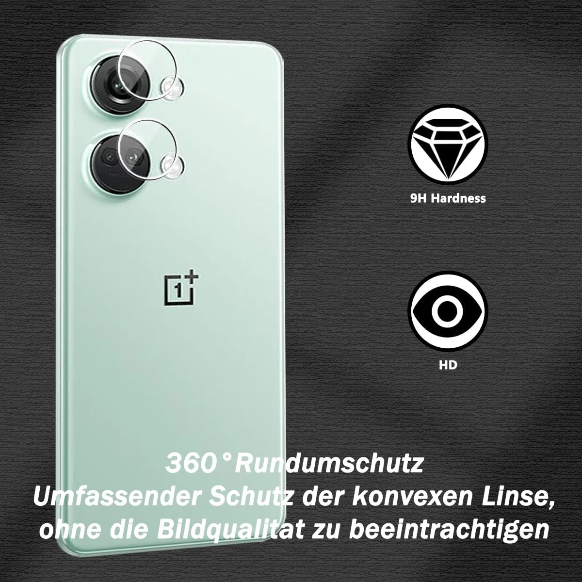 محافظ صفحه نمایش شیشه ای حرارت دیده Zerrshoo برای فیلم OnePlus Nord 3، محافظ شیشه ای حرارت دیده Oneplus Nord 3، 3 عدد به همراه 2 عدد محافظ شیشه ای دوربین Oneplus North 3. [ضد خش 9H / HD]