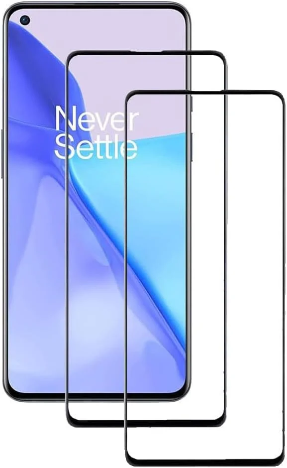 محافظ صفحه نمایش شیشه ای حرارت دیده 24/7 Oliver Twin Pack OnePlus 9 با پوشش کامل [سختی 9H] [بدون حباب] [سازگار با قاب] برای OnePlus 9