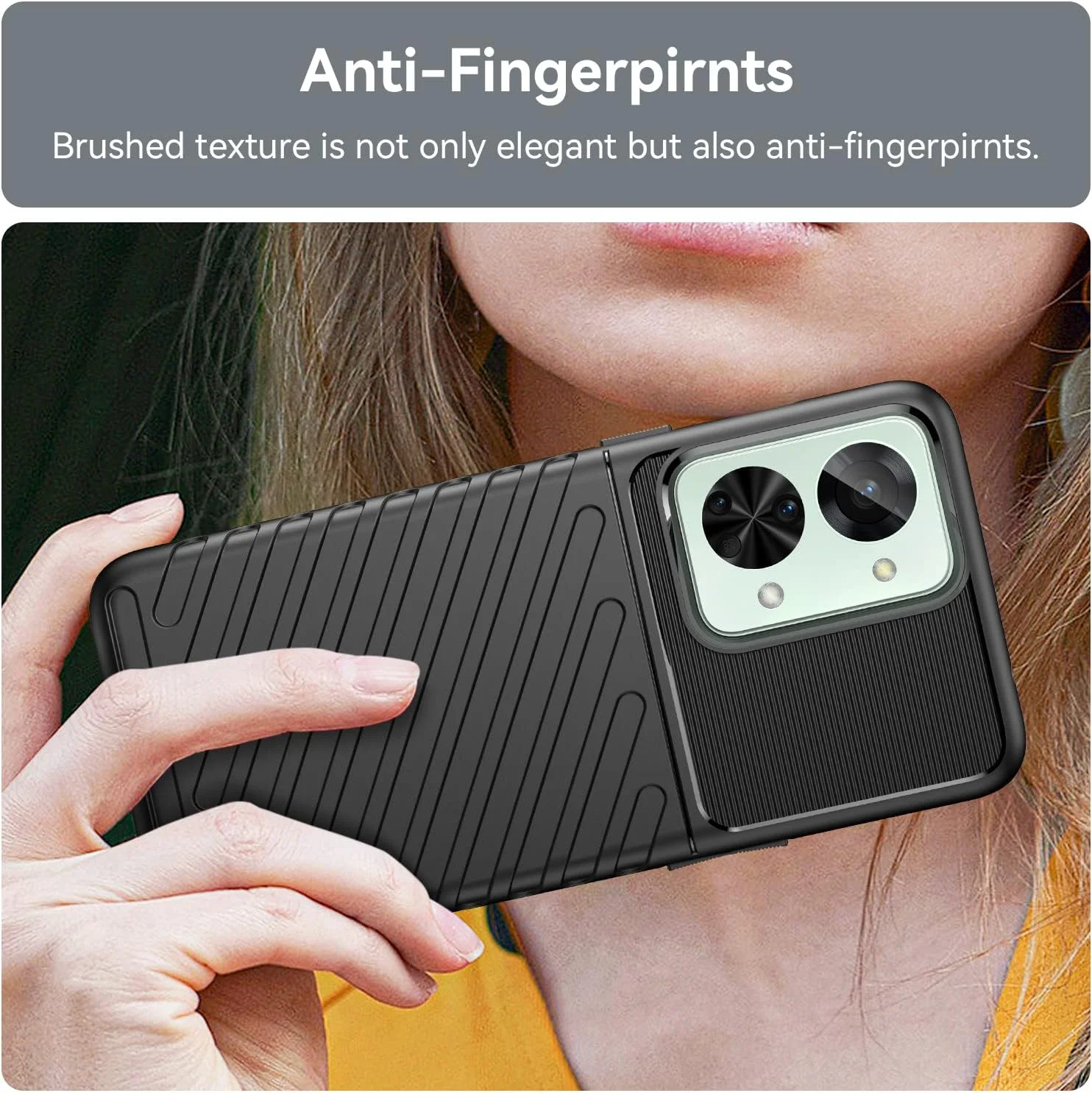 کیف محافظ گوشی QINOUK برای OnePlus Nord 2T، کیف محافظ سیلیکونی [ضد ضربه] به همراه محافظ صفحه نمایش شیشه ای حرارت دیده [2 عددی] سازگار با OnePlus Nord 2T [ضد اثر انگشت] - مشکی