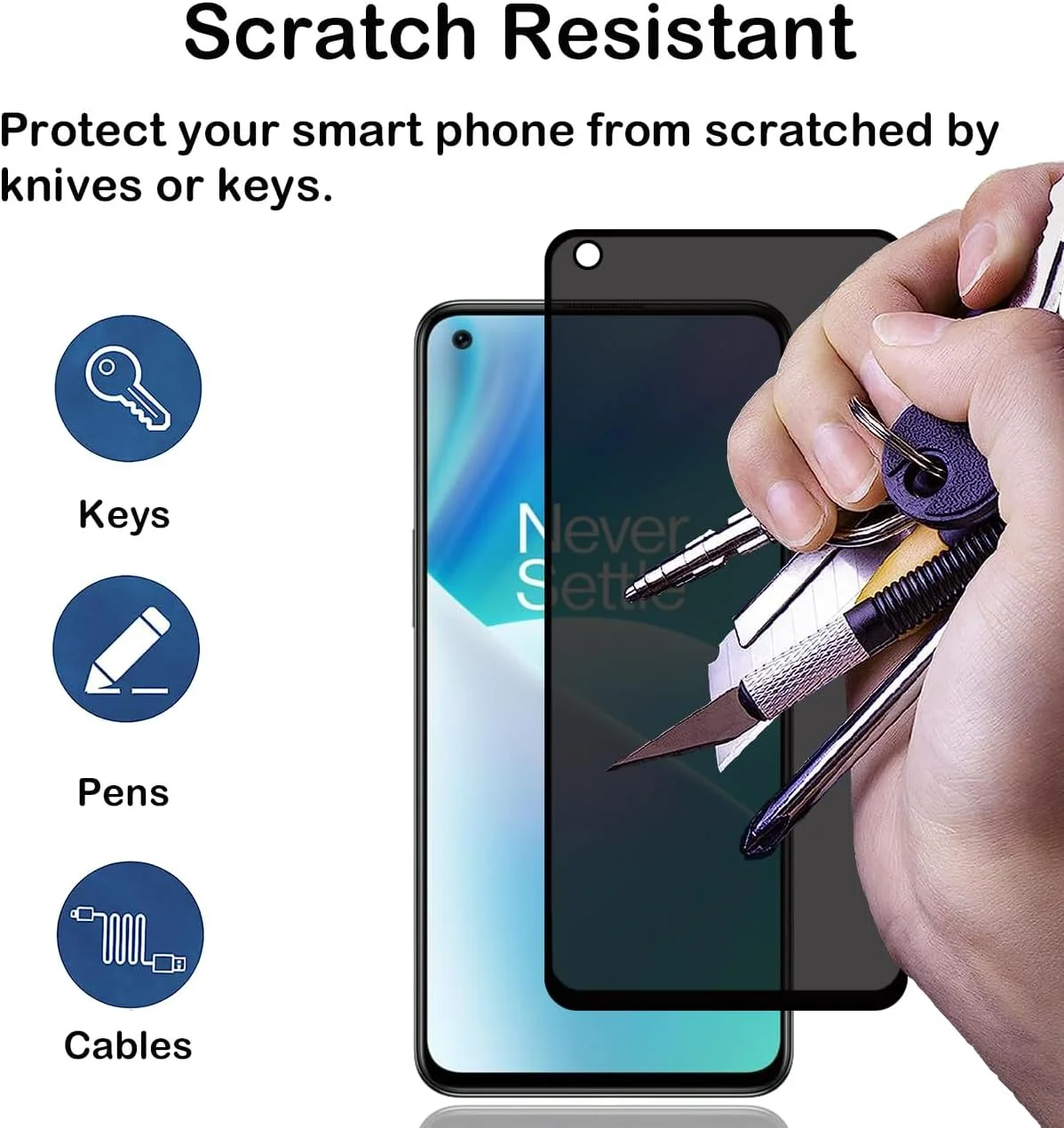 محافظ صفحه نمایش حریم خصوصی برای OnePlus Nord 2T [2 عدد]، فیلم شیشه ای حرارت دیده ضد جاسوسی، سختی 9H، ضد خش، ضد اثر انگشت، بدون حباب، نصب آسان، محافظ صفحه نمایش ضد جاسوسی برای OnePlus Nord 2T