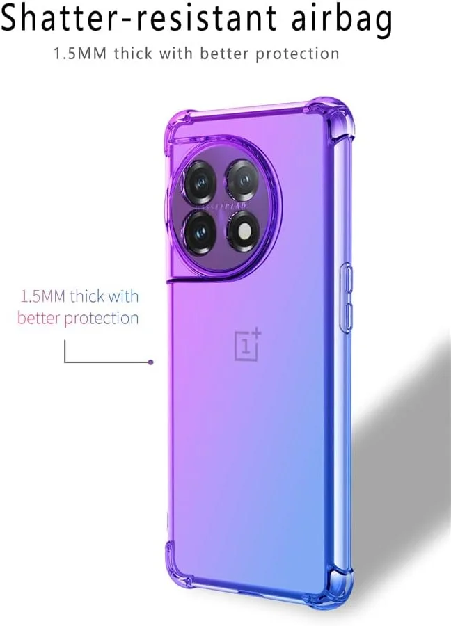 کاور محافظ گوشی RonRun برای OnePlus 11 به همراه 2 محافظ صفحه شیشه ای حرارت دیده، TPU ضد خش، رنگ گرادیان شفاف، صورتی سبز کاور محافظ گوشی RonRun برای OnePlus 11 به همراه 2 محافظ صفحه شیشه ای حرارت دیده، TPU ضد خش، رنگ گرادیان شفاف، صورتی سبز