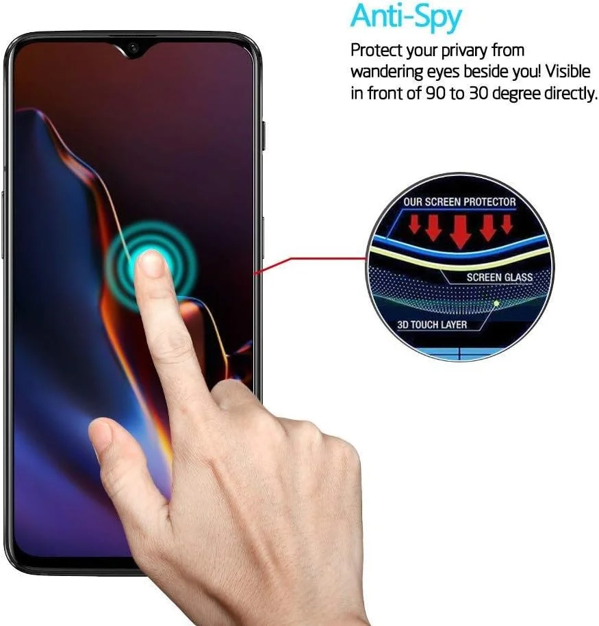 محافظ صفحه نمایش حریم خصوصی MIBQM بسته 3 عددی، شیشه حرارت دیده 9H 2.5D ضد تابش نور برای OnePlus 3 3T 5 5T 6 6T 7، فیلم محافظ برای OnePlus 5T محافظ صفحه نمایش حریم خصوصی MIBQM بسته 3 عددی، شیشه حرارت دیده 9H 2.5D ضد تابش نور برای OnePlus 3 3T 5 5T 6 6T 7، فیلم محافظ برای OnePlus 5T