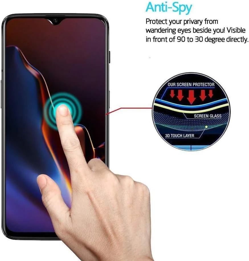 بسته 3 عددی محافظ صفحه نمایش حریم خصوصی شیشه ای حرارت دیده 9H MIBQM برای OnePlus 3 3T 5 5T 6 6T 7، فیلم محافظ ضد تابش نور برای OnePlus 5 بسته 3 عددی محافظ صفحه نمایش حریم خصوصی شیشه ای حرارت دیده 9H MIBQM برای OnePlus 3 3T 5 5T 6 6T 7، فیلم محافظ ضد تابش نور برای OnePlus 5