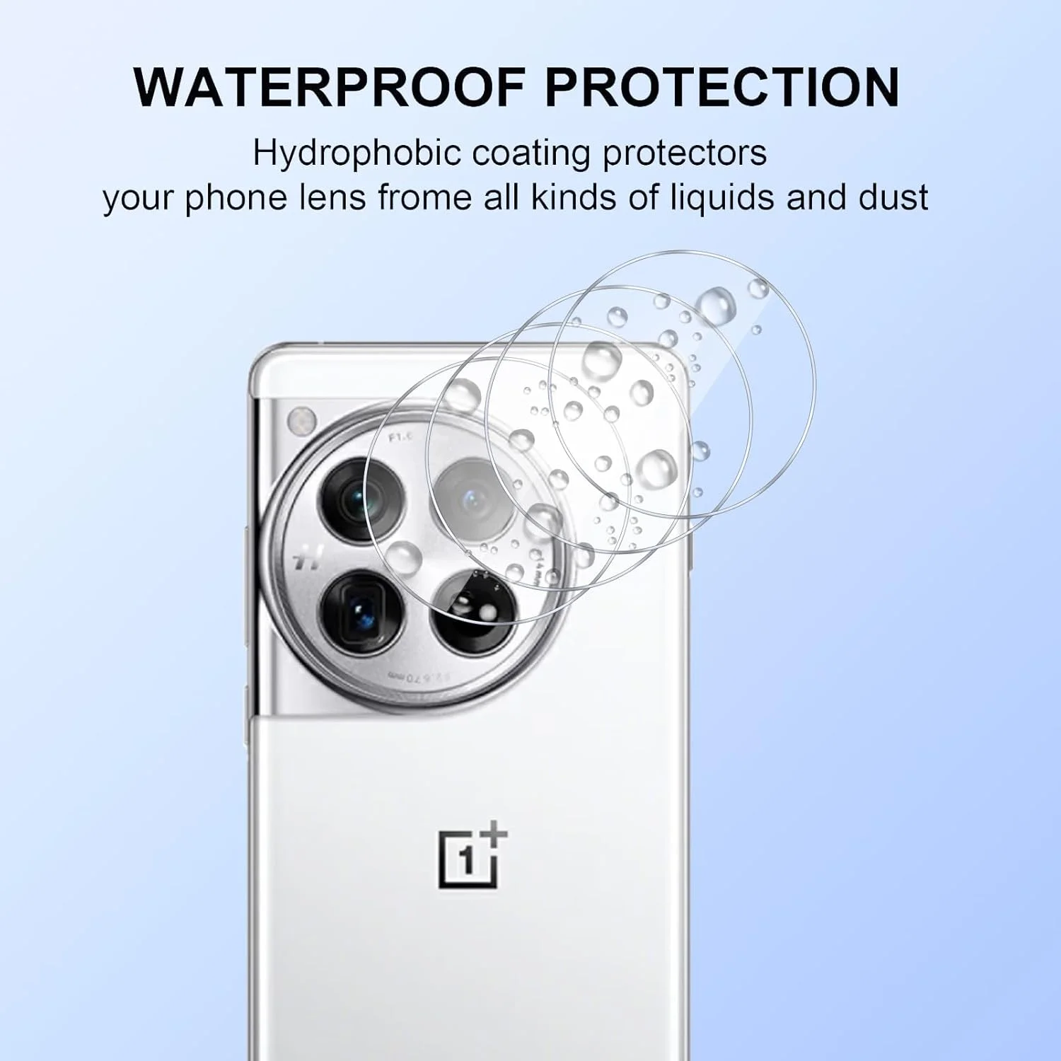 GMUJIAO [بسته 4 عددی] محافظ لنز دوربین شیشه ای حرارت دیده سازگار با OnePlus 12، شیشه ای حرارت دیده، لنز دوربین، شفاف HD