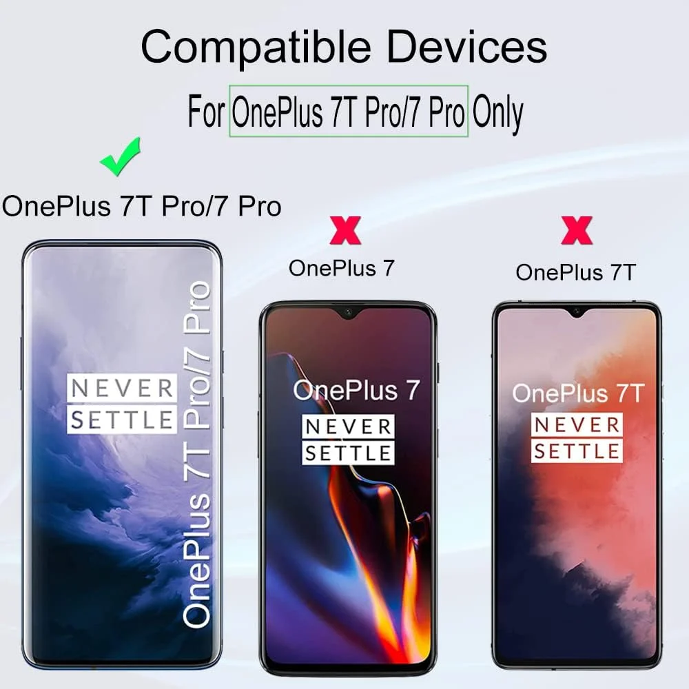 محافظ صفحه نمایش انعطاف پذیر TPU مدل IBYWIND برای OnePlus 7T Pro/OnePlus 7 Pro 6.67 اینچ، 2 عدد، به همراه 1 عدد محافظ لنز دوربین، 1 عدد محافظ پشت گوشی [نصب آسان]