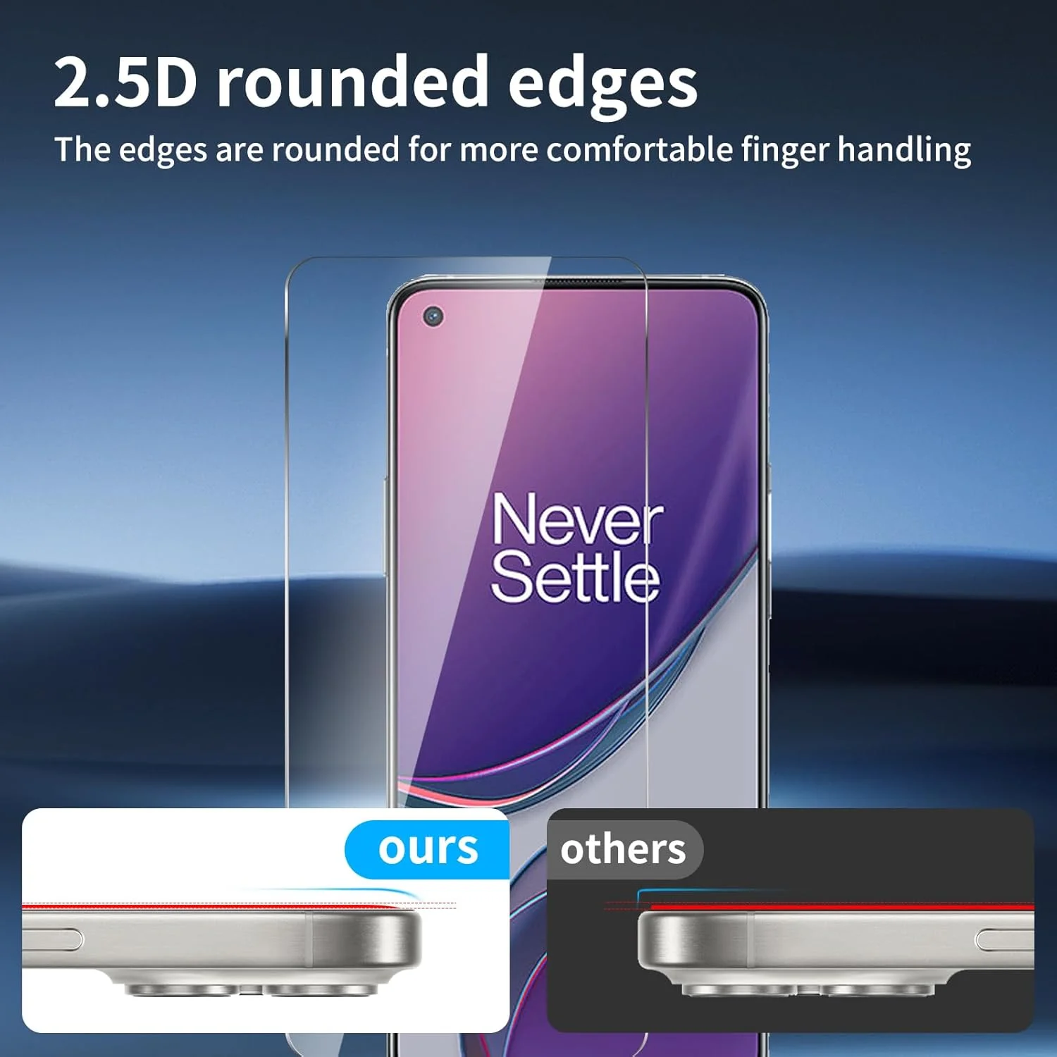 بیشکج بسته 3 عددی محافظ صفحه نمایش برای OnePlus 8T، سختی 9H، نصب آسان، بدون ایجاد حباب، سازگار با قاب، شیشه ضد شکستگی، سطح اولئوفوبیک ضد اثر انگشت