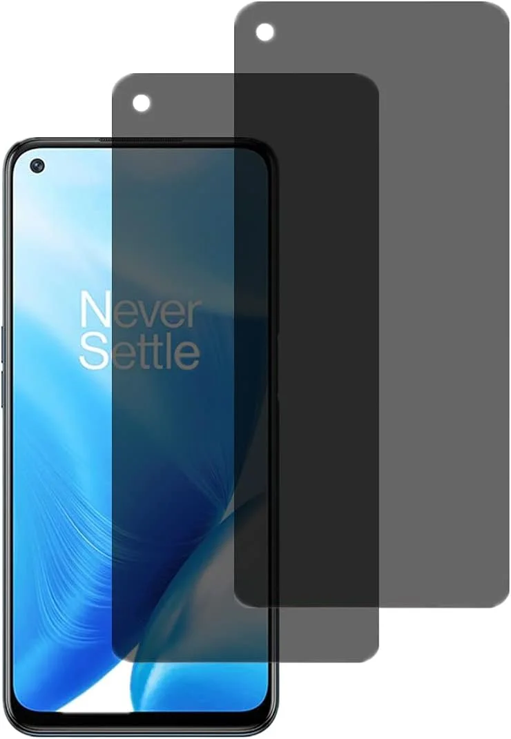 محافظ صفحه نمایش حریم خصوصی AISELAN برای OnePlus Nord N200 5G، [2 عدد] ضد جاسوسی، ضد خش، ضد حباب، فیلم محافظ شیشه ای حرارت دیده برای تلفن OnePlus Nord N200 5G