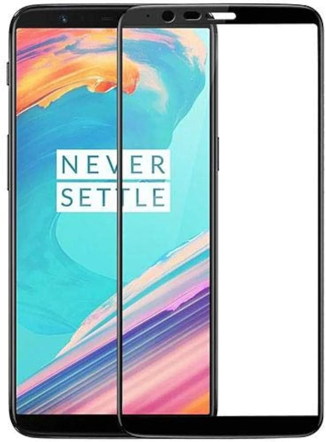 SAPU OnePlus 5T 3D Tempered Full Glass Screen Protector Black
