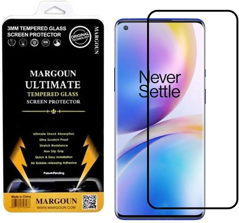 محافظ صفحه نمایش شیشه ای حرارت دیده پریمیوم مارگون OnePlus Nord N10 5G، 6.49 اینچ (2020)، نصب آسان با قاب، سازگار با قاب گوشی، مقاوم در برابر خراش